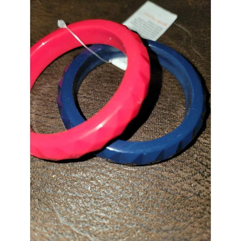 Gymboree parisian afternoon red and‎ navy bangle bracelets nwt